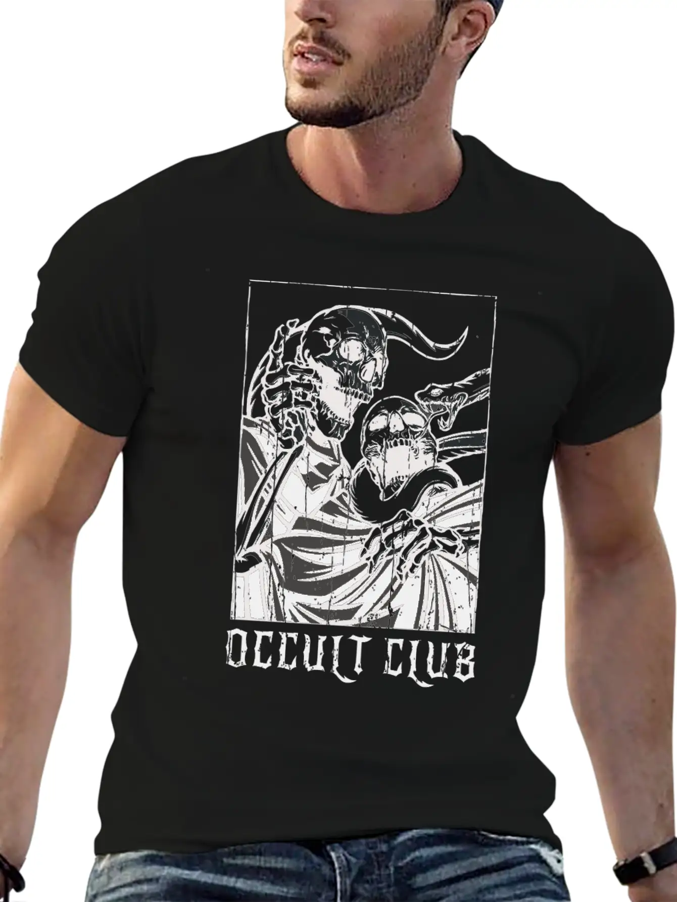 Skeleton Bones Tarot Card Occult Club Gothic Classic Cotton Tee – Unisex Comfort For Any Season