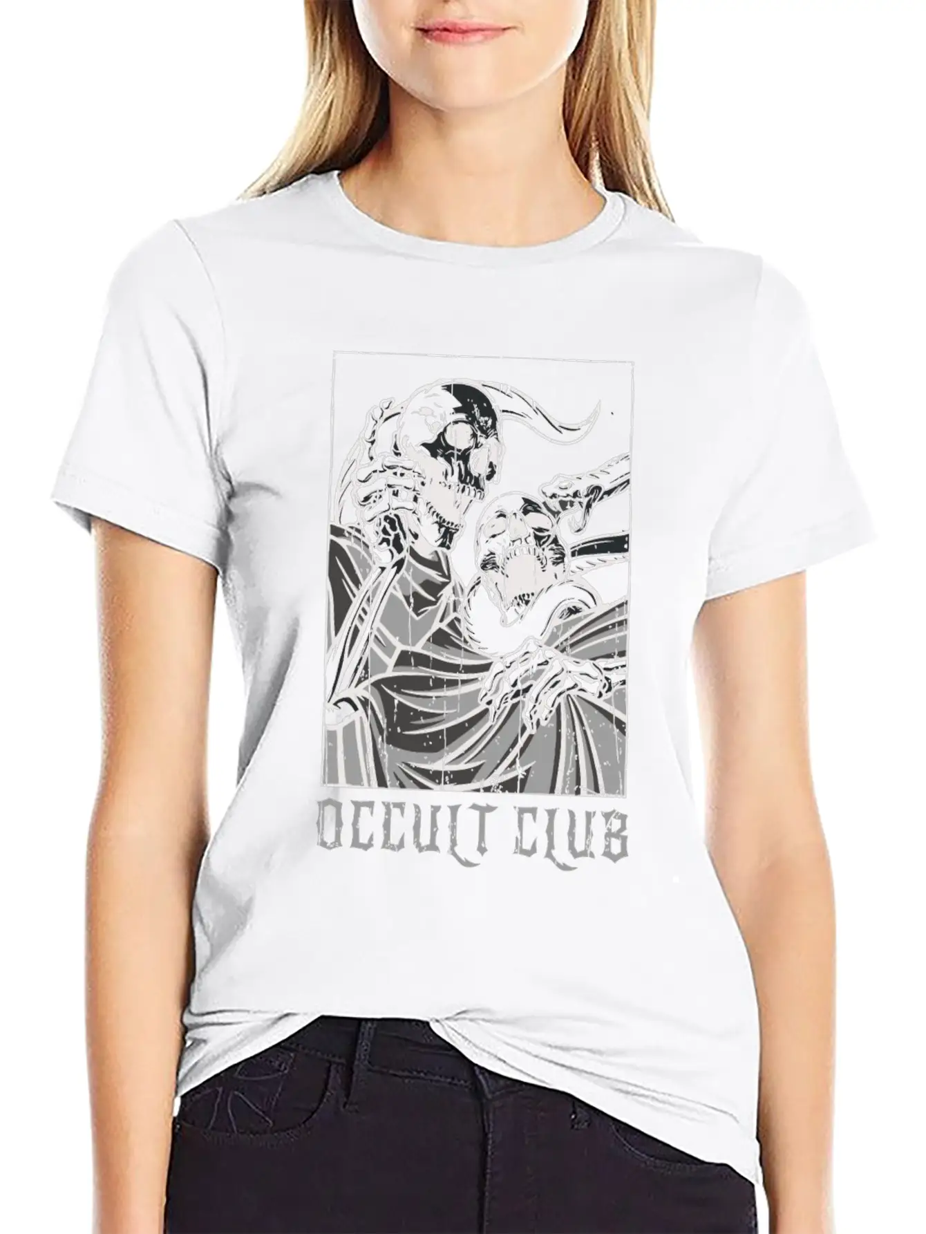 Skeleton Bones Tarot Card Occult Club Gothic Classic Cotton Tee – Unisex Comfort For Any Season