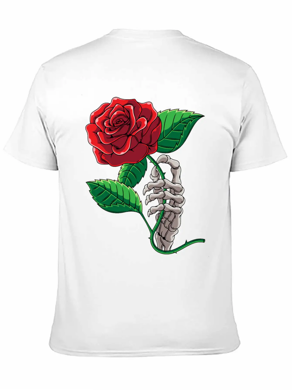 Skeleton Hand Red Rose Flower Romantic Aesthetic T Timeless Short Sleeve Tee – Comfy And Minimalist Design