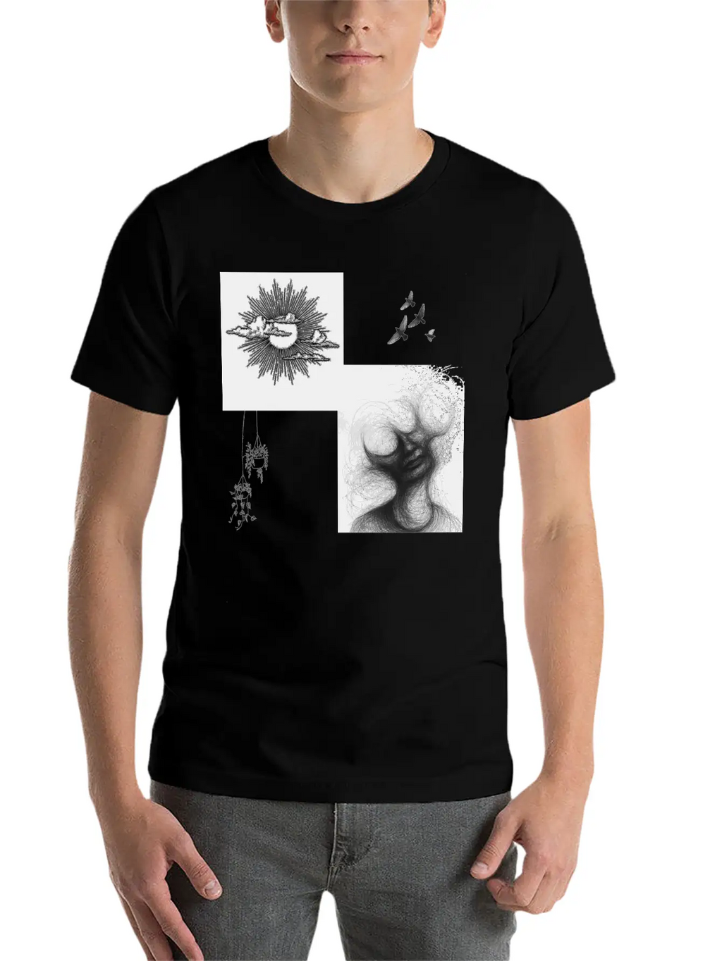 Skeleton Out Modern Fit Casual T-Shirt – Clean And Versatile Design