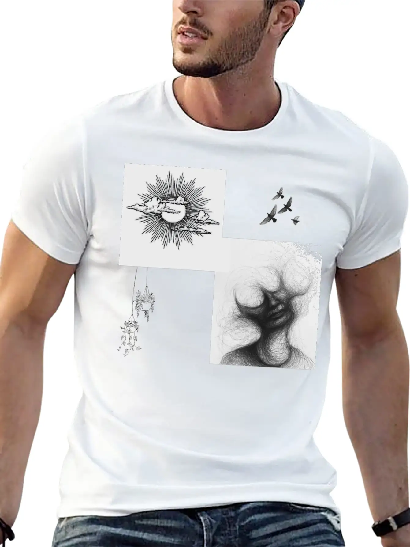 Skeleton Out Modern Fit Casual T-Shirt – Clean And Versatile Design