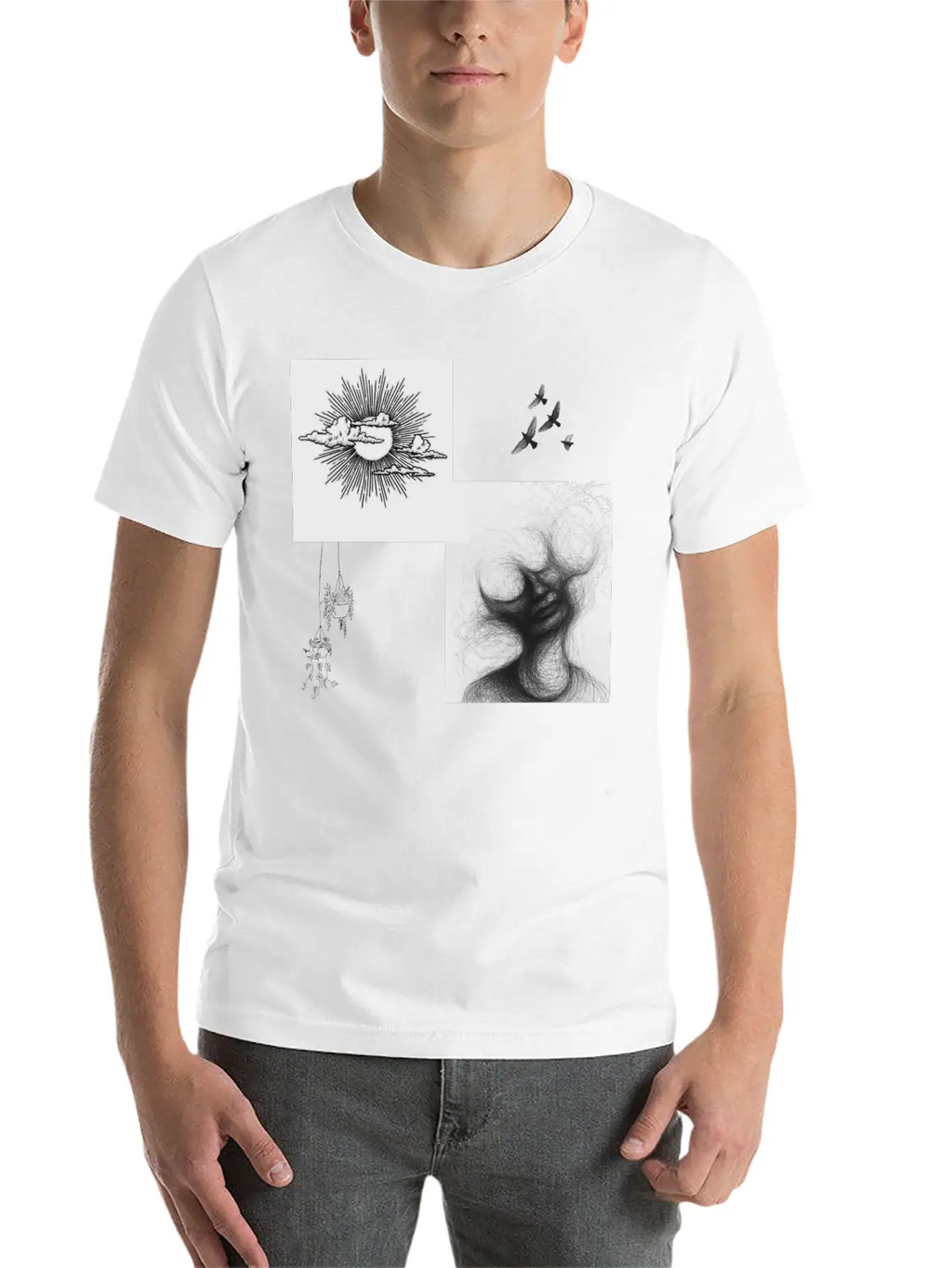 Skeleton Out Modern Fit Casual T-Shirt – Clean And Versatile Design