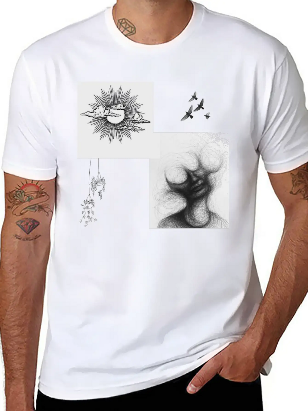 Skeleton Out Modern Fit Casual T-Shirt – Clean And Versatile Design