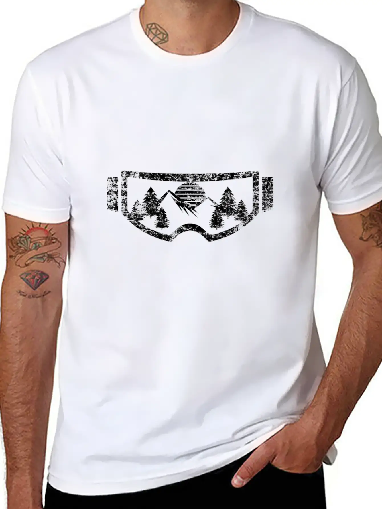 Skiing Winter Basic Graphic T-Shirt – Daily Comfort In Soft Cotton