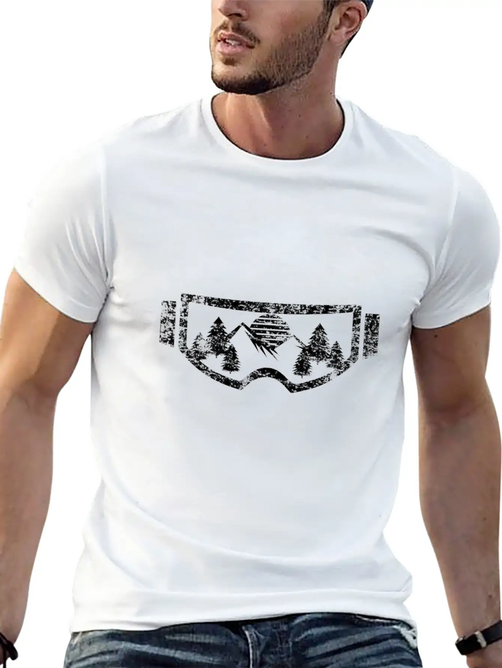 Skiing Winter Basic Graphic T-Shirt – Daily Comfort In Soft Cotton