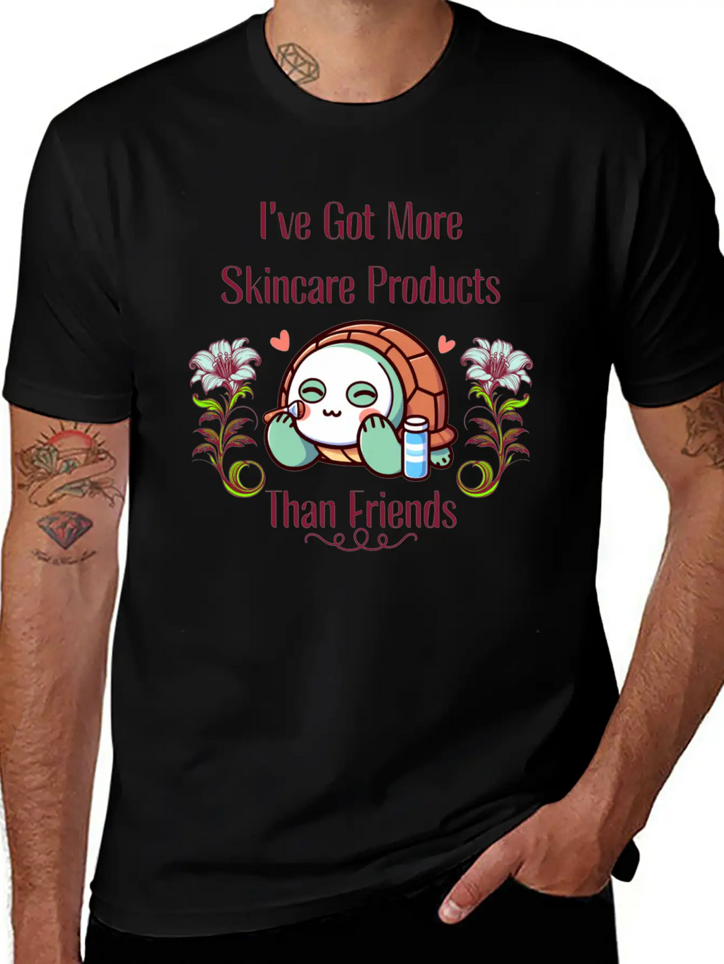 Skin Care Turtle Modern Fit Casual T-Shirt – Clean And Versatile Design