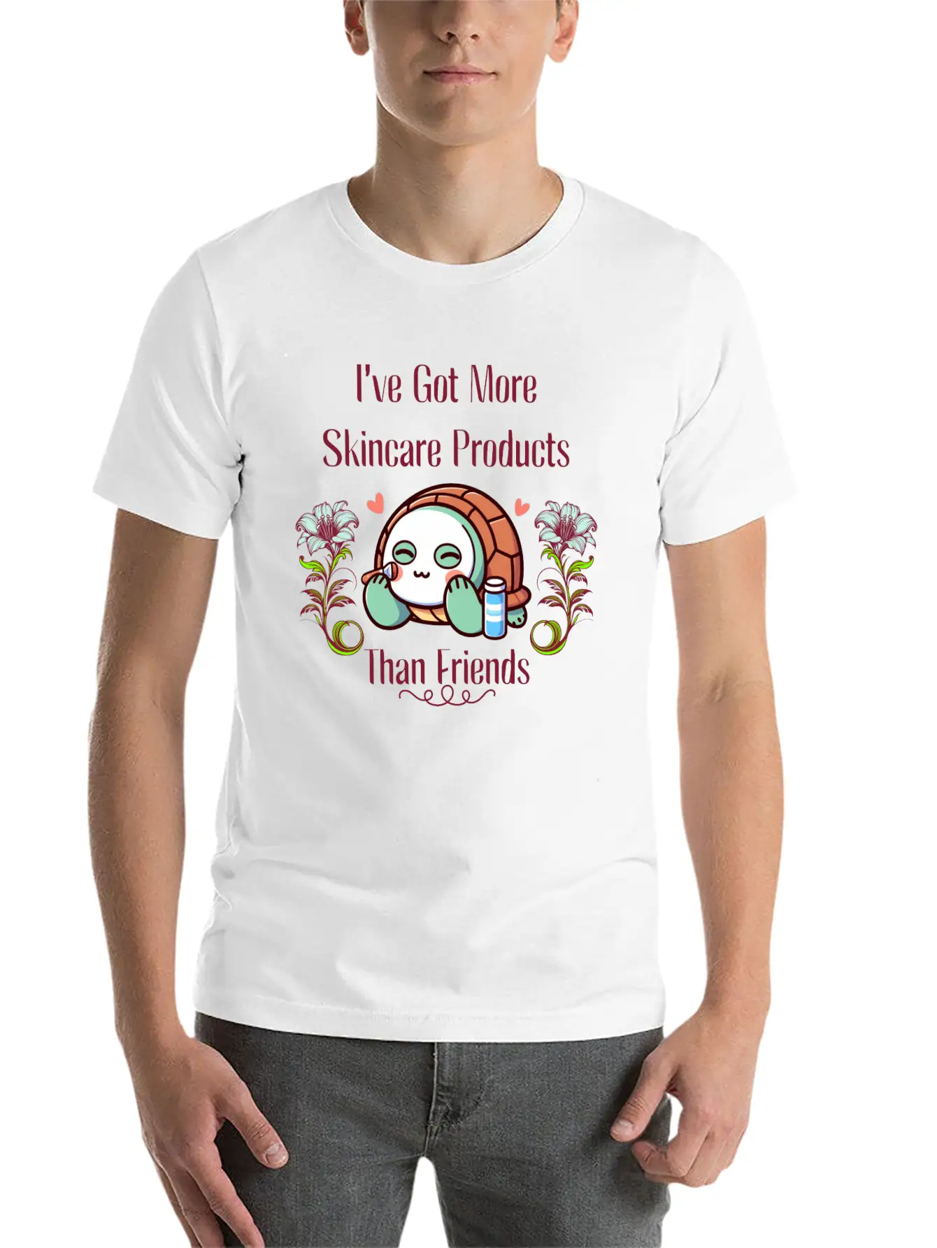 Skin Care Turtle Modern Fit Casual T-Shirt – Clean And Versatile Design