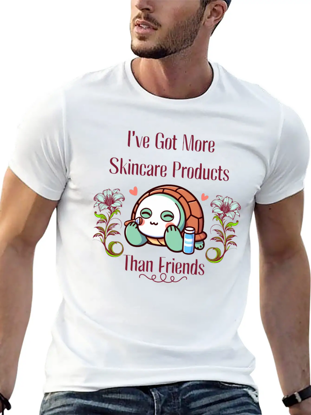 Skin Care Turtle Modern Fit Casual T-Shirt – Clean And Versatile Design