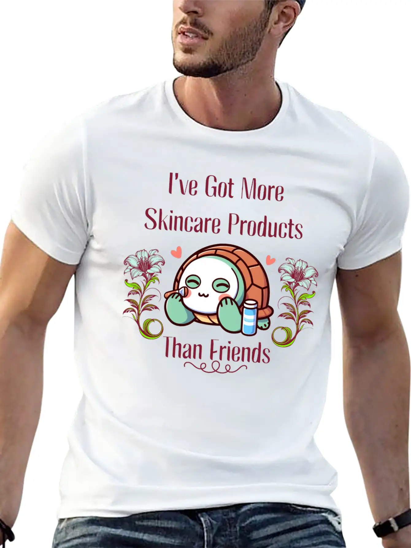 Skin Care Turtle Modern Fit Casual T-Shirt – Clean And Versatile Design