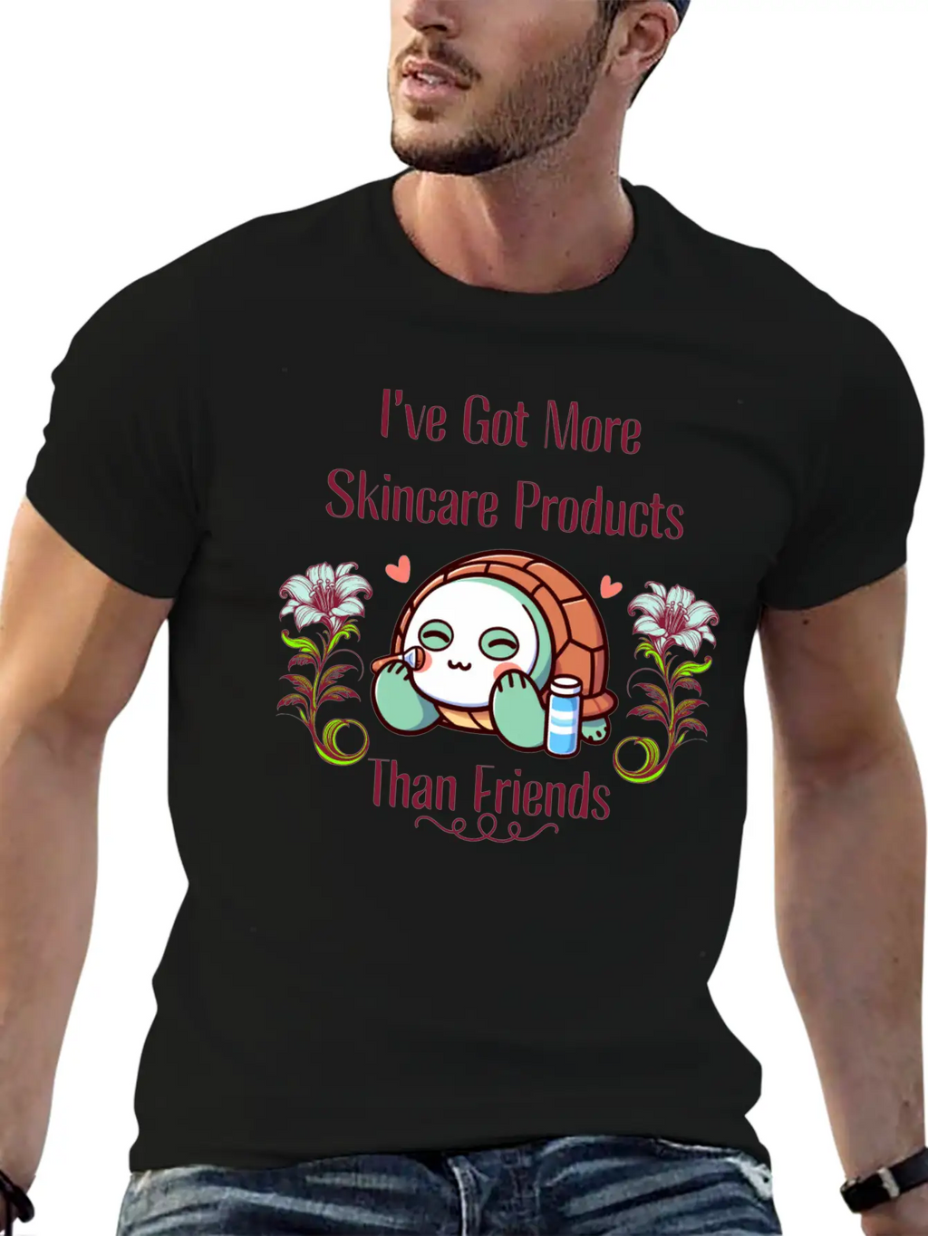 Skin Care Turtle Modern Fit Casual T-Shirt – Clean And Versatile Design