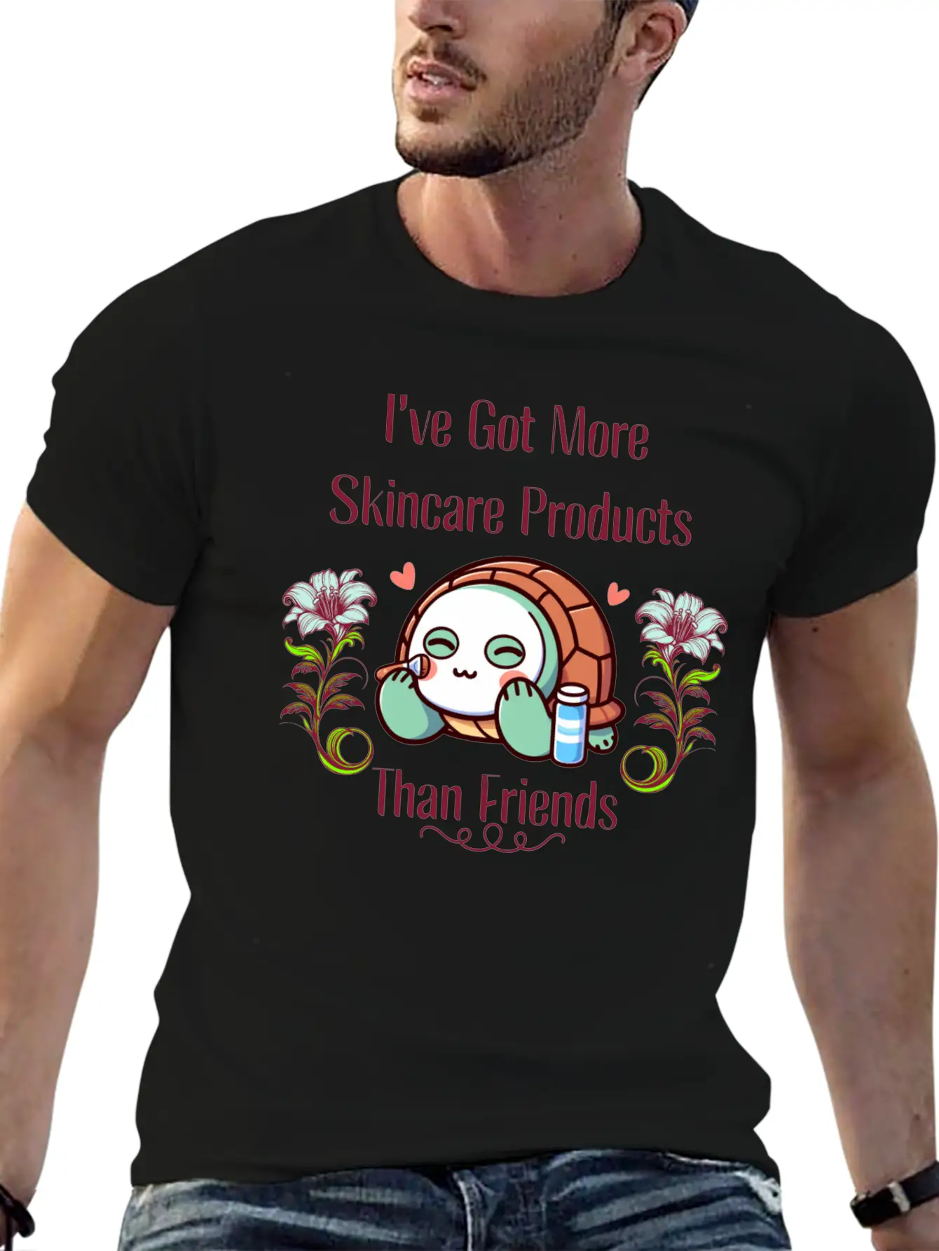 Skin Care Turtle Modern Fit Casual T-Shirt – Clean And Versatile Design