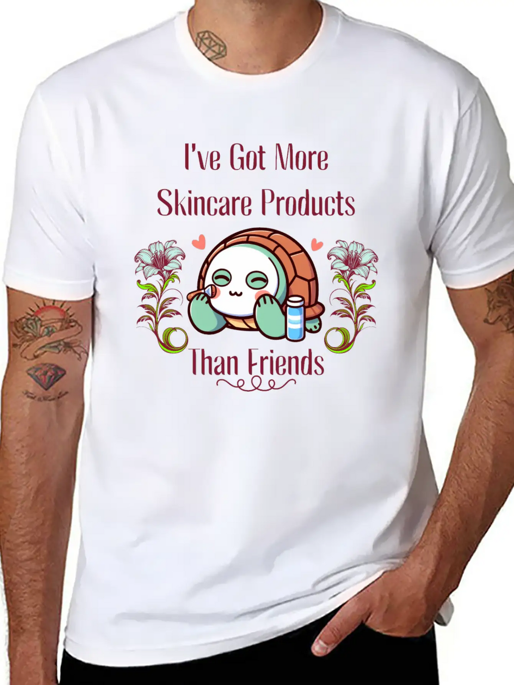Skin Care Turtle Modern Fit Casual T-Shirt – Clean And Versatile Design