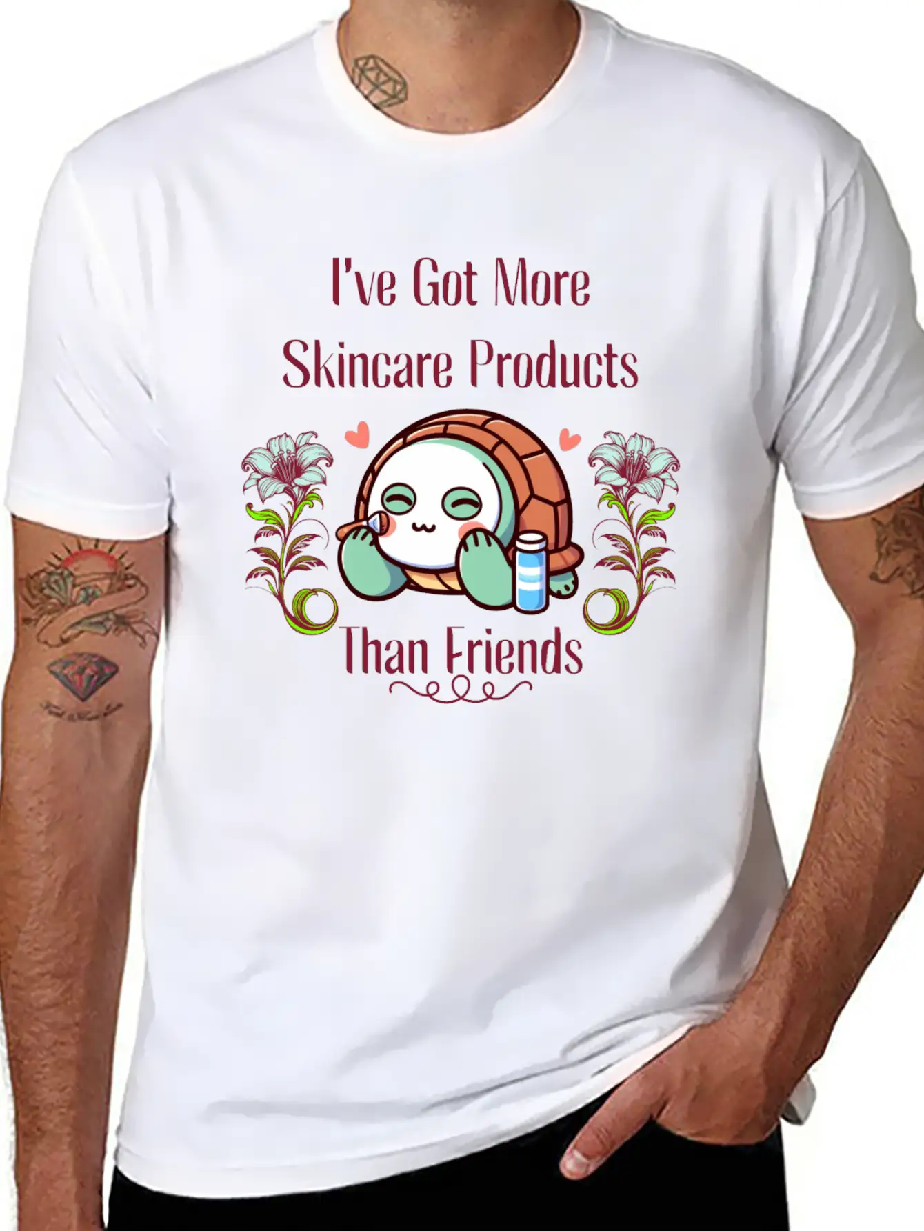 Skin Care Turtle Modern Fit Casual T-Shirt – Clean And Versatile Design