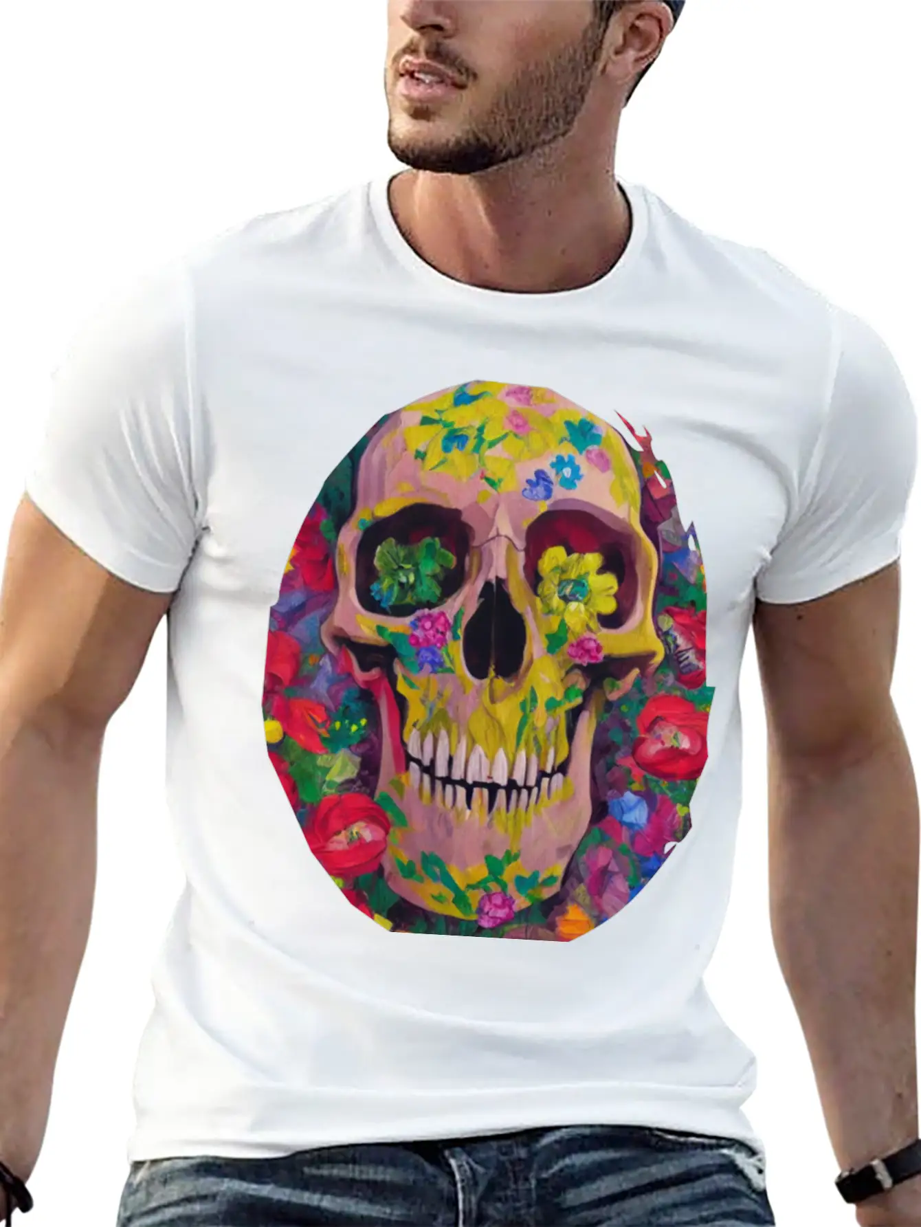 Skull And Botany - Great Smile! Breathable Soft Cotton T-Shirt – Timeless Casual Look