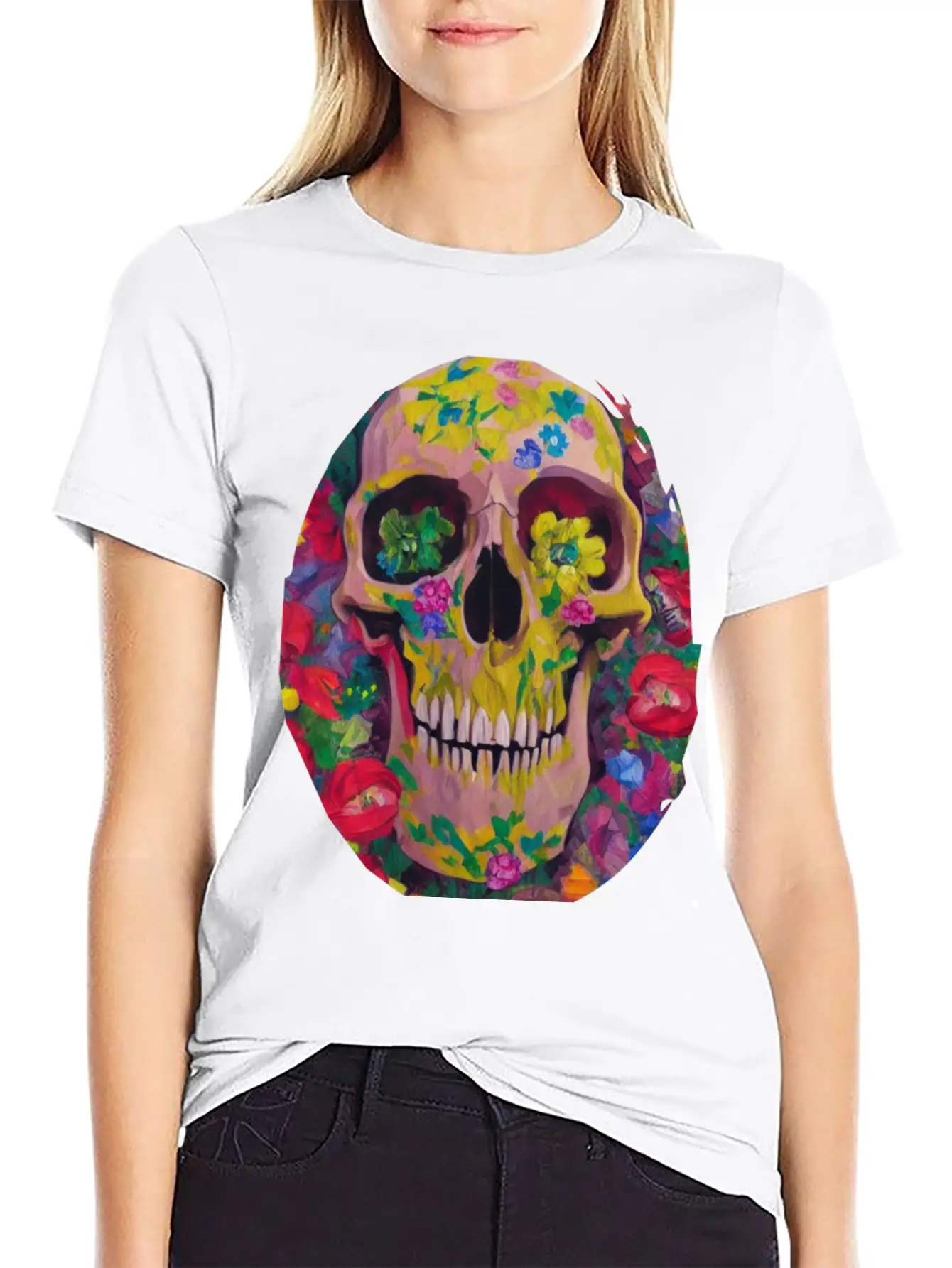 Skull And Botany - Great Smile! Breathable Soft Cotton T-Shirt – Timeless Casual Look