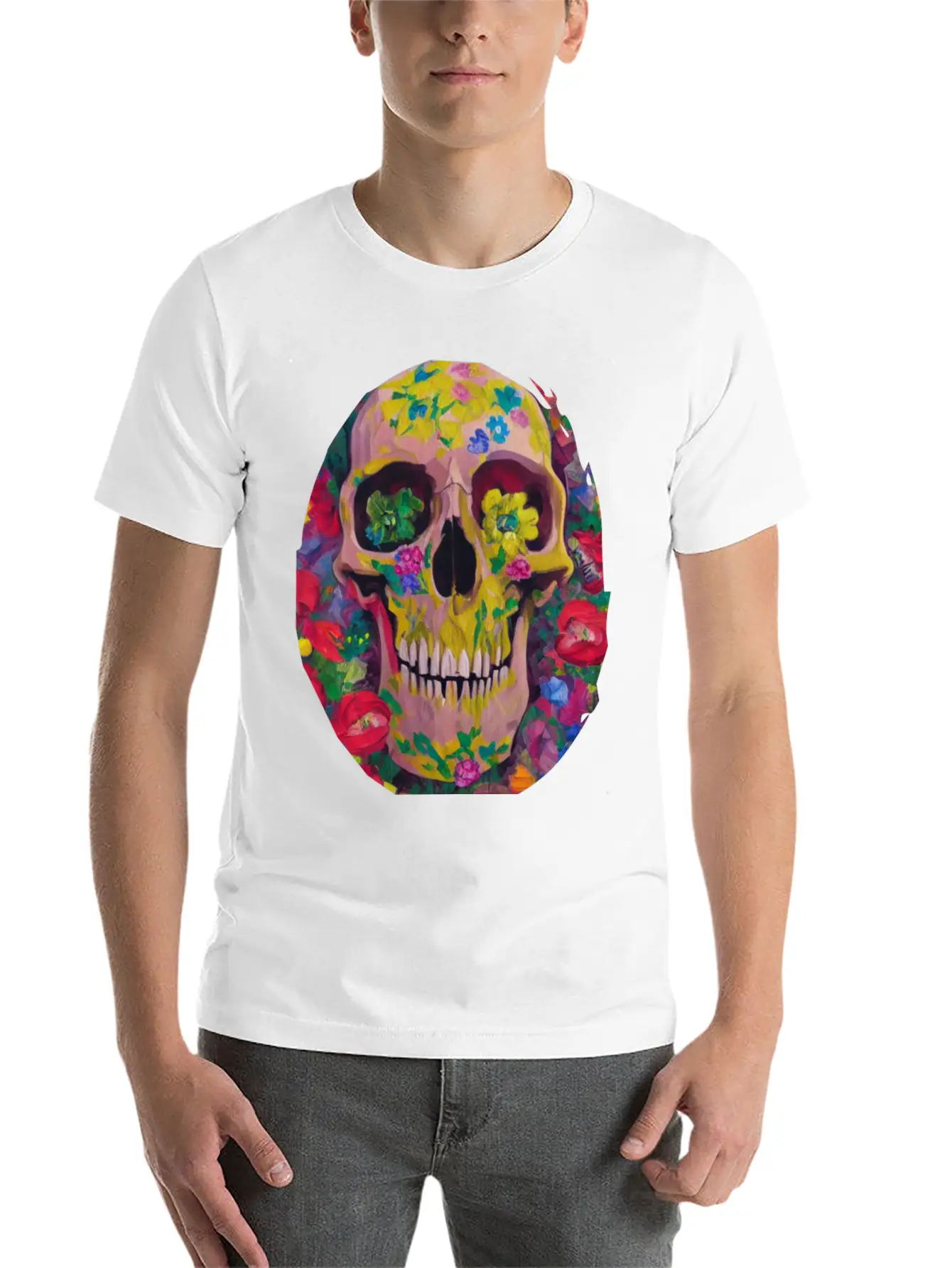 Skull And Botany - Great Smile! Breathable Soft Cotton T-Shirt – Timeless Casual Look