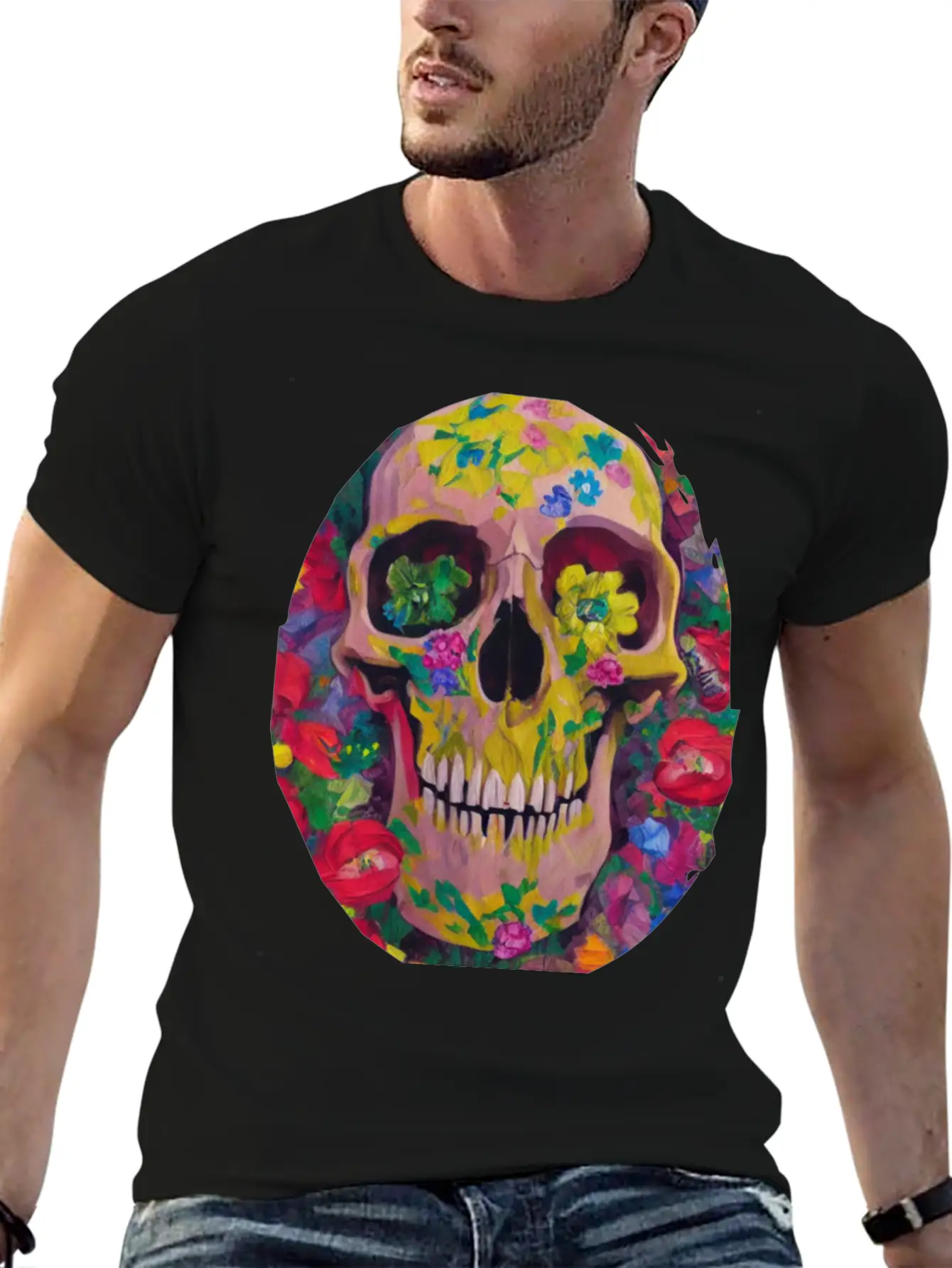 Skull And Botany - Great Smile! Breathable Soft Cotton T-Shirt – Timeless Casual Look