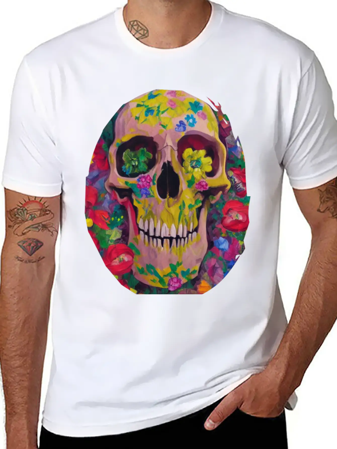 Skull And Botany - Great Smile! Breathable Soft Cotton T-Shirt – Timeless Casual Look