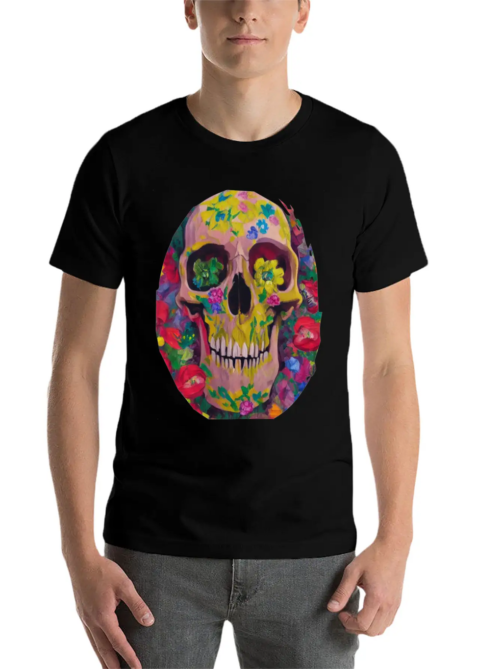 Skull And Botany - Great Smile! Breathable Soft Cotton T-Shirt – Timeless Casual Look