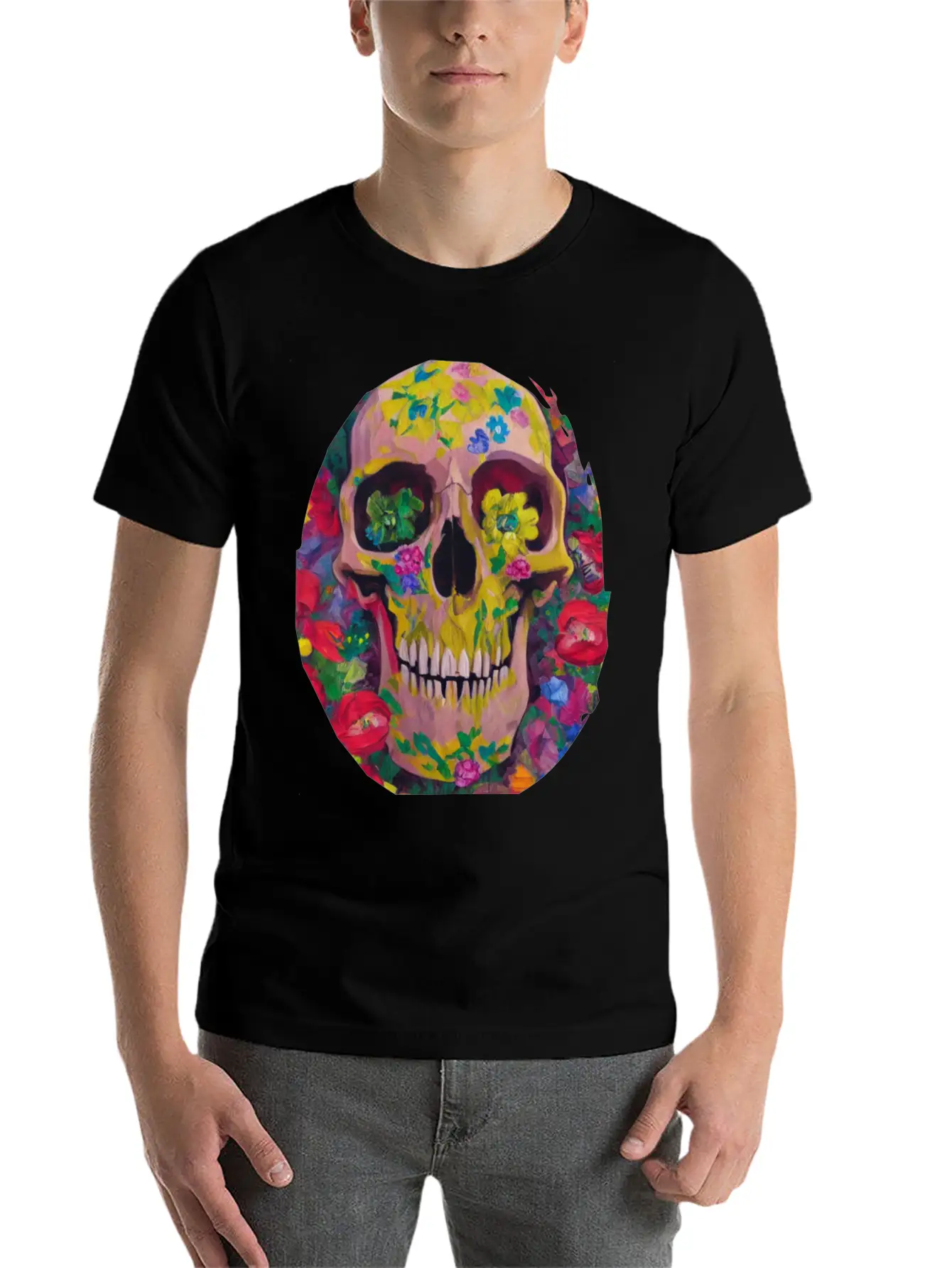 Skull And Botany - Great Smile! Breathable Soft Cotton T-Shirt – Timeless Casual Look