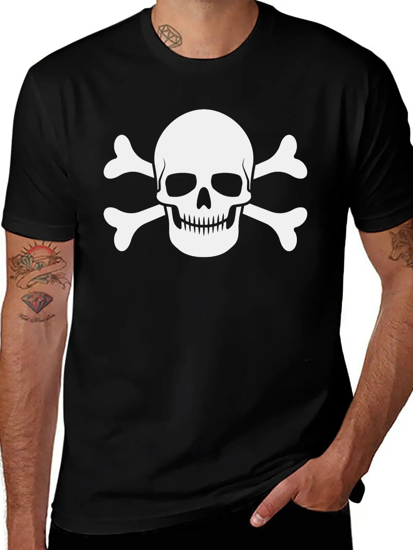 Skull And Crossbones 1 Breathable Graphic T-Shirt – Perfect For Casual Days