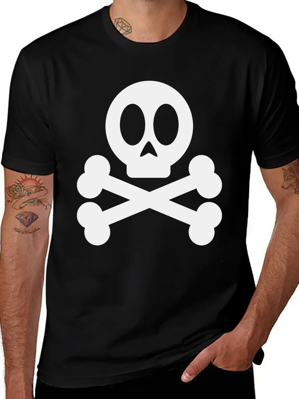 Skull And Crossbones Classic Cotton Tee – Unisex Comfort For Any Season