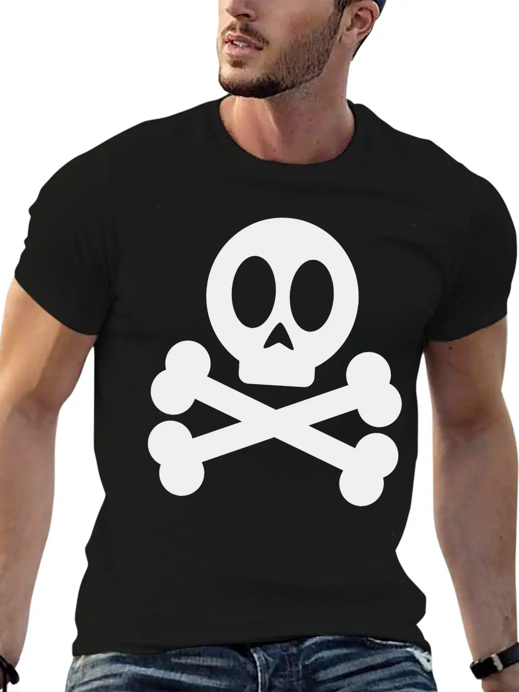 Skull And Crossbones Classic Cotton Tee – Unisex Comfort For Any Season