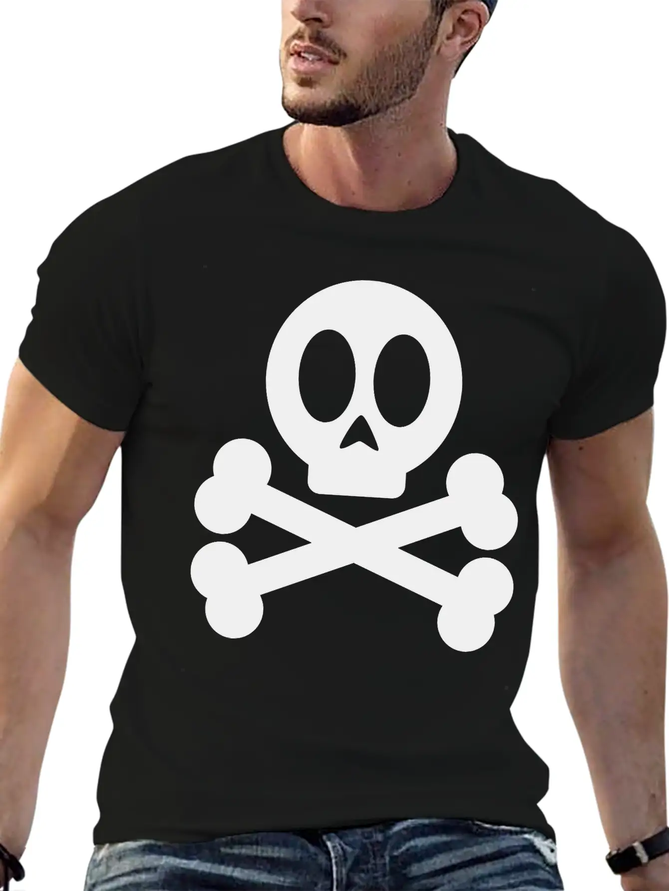 Skull And Crossbones Classic Cotton Tee – Unisex Comfort For Any Season