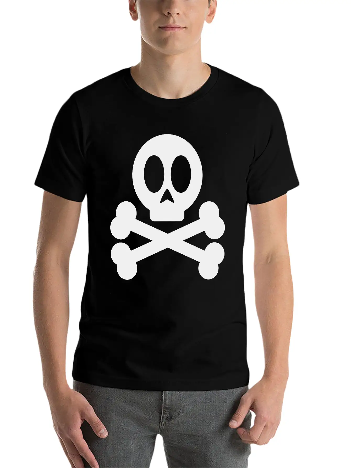 Skull And Crossbones Classic Cotton Tee – Unisex Comfort For Any Season