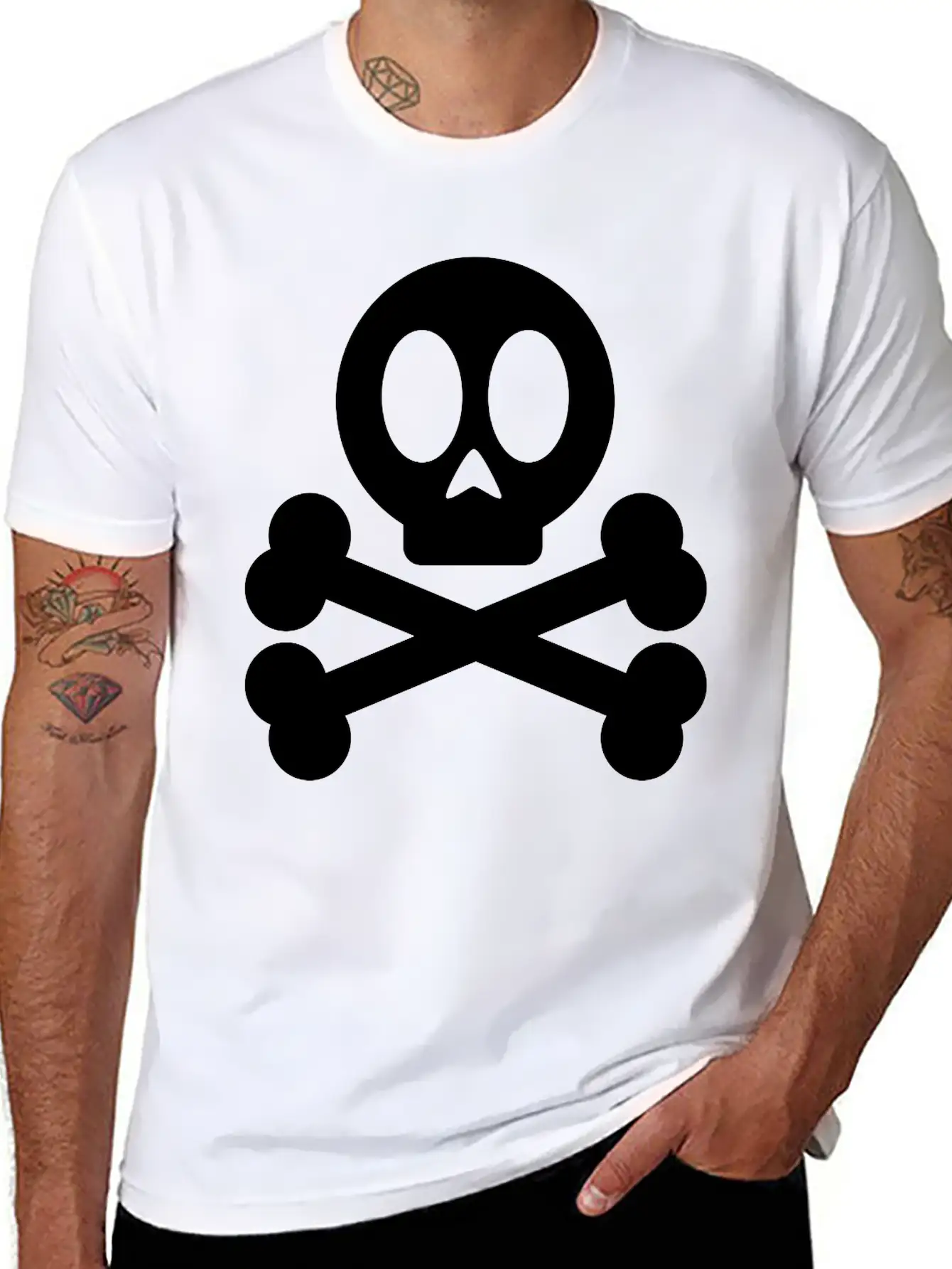 Skull And Crossbones Classic Cotton Tee – Unisex Comfort For Any Season