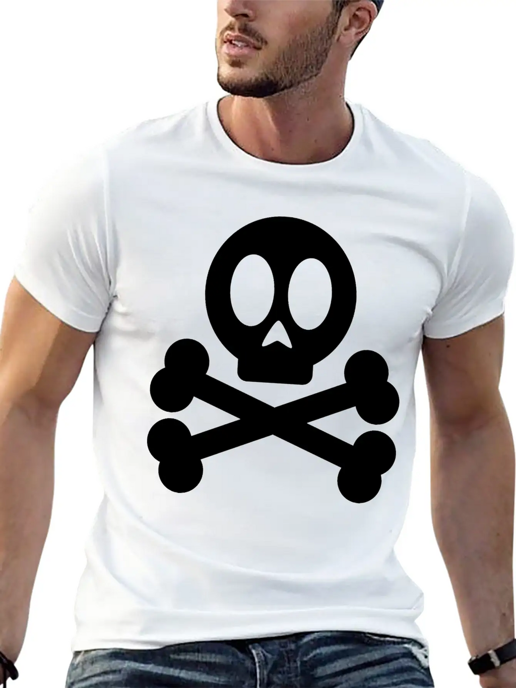 Skull And Crossbones Classic Cotton Tee – Unisex Comfort For Any Season