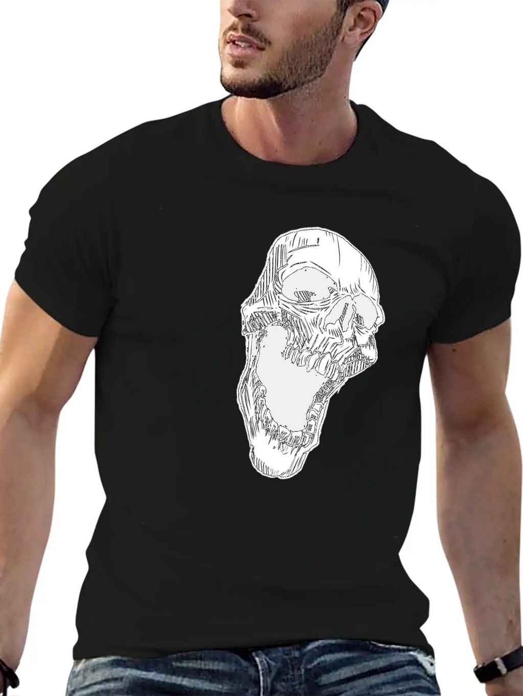 Skull Breathable Soft Cotton T-Shirt – Timeless Casual Look