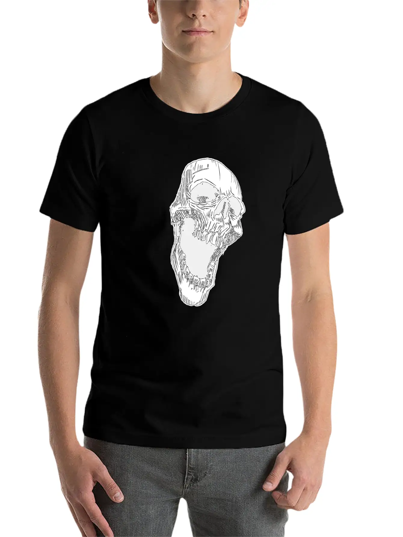 Skull Breathable Soft Cotton T-Shirt – Timeless Casual Look