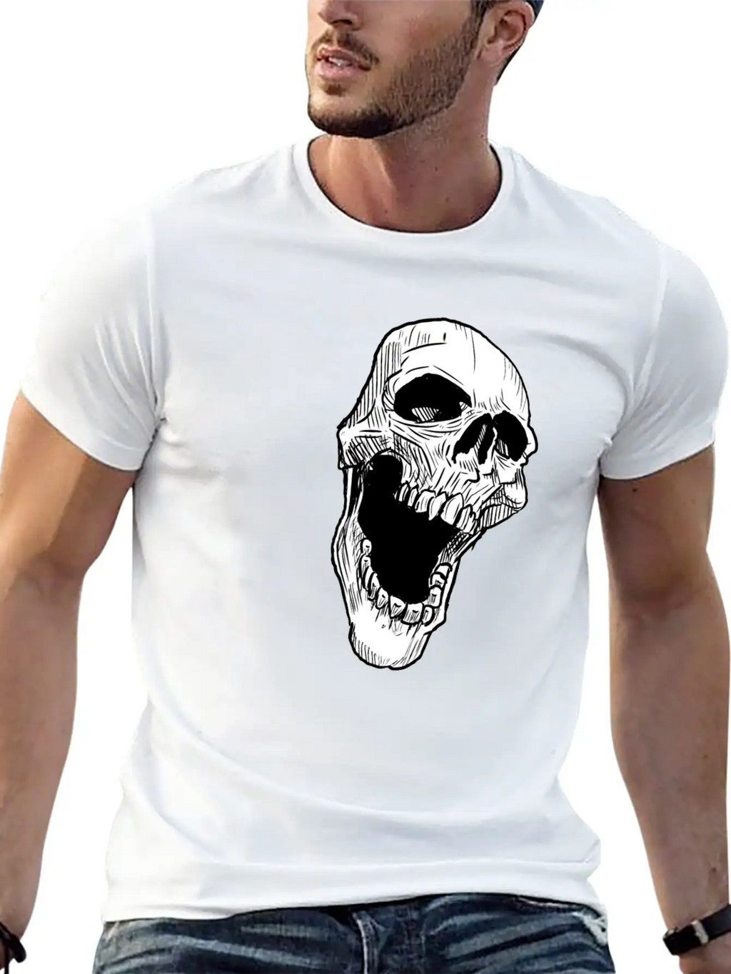 Skull Breathable Soft Cotton T-Shirt – Timeless Casual Look