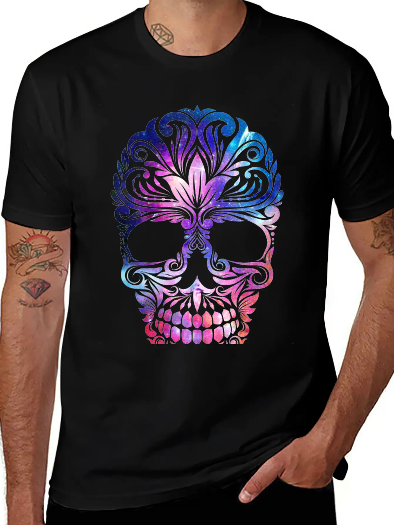 Skull Colorful Basic Graphic T-Shirt – Daily Comfort In Soft Cotton