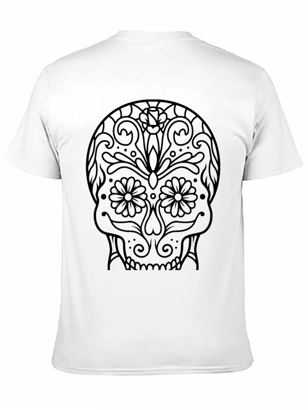 Skull In Mandala. Relaxed Everyday Tee – Lightweight And Durable Cotton