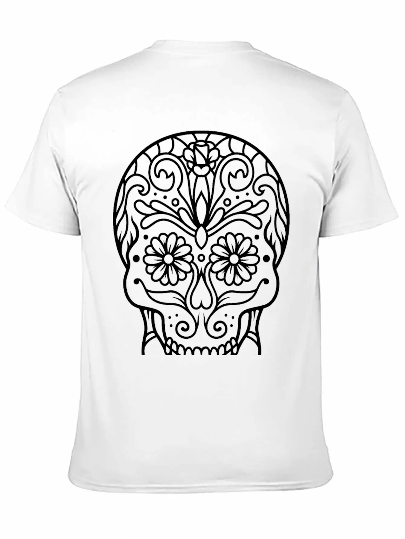 Skull In Mandala. Relaxed Everyday Tee – Lightweight And Durable Cotton