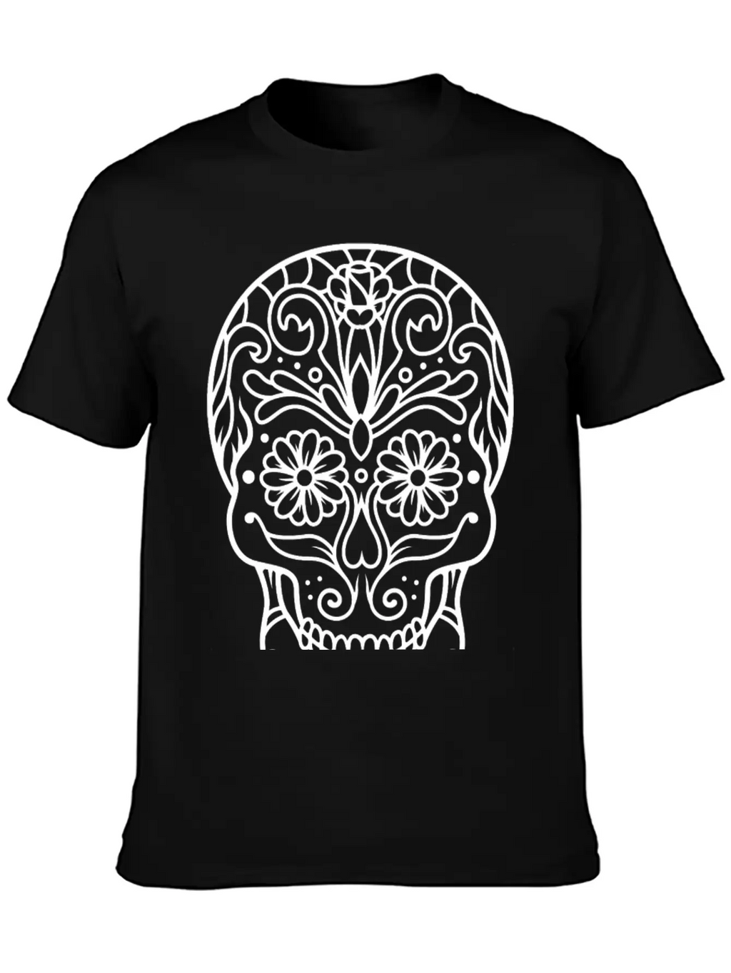 Skull In Mandala. Relaxed Everyday Tee – Lightweight And Durable Cotton
