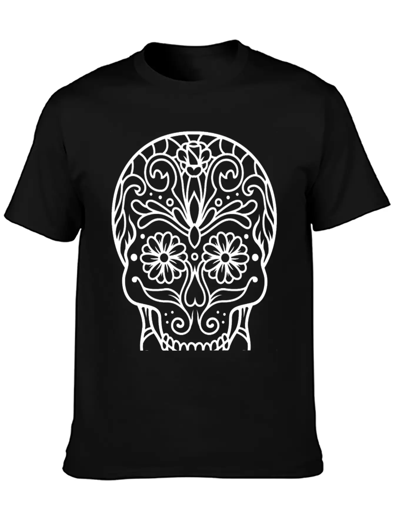 Skull In Mandala. Relaxed Everyday Tee – Lightweight And Durable Cotton