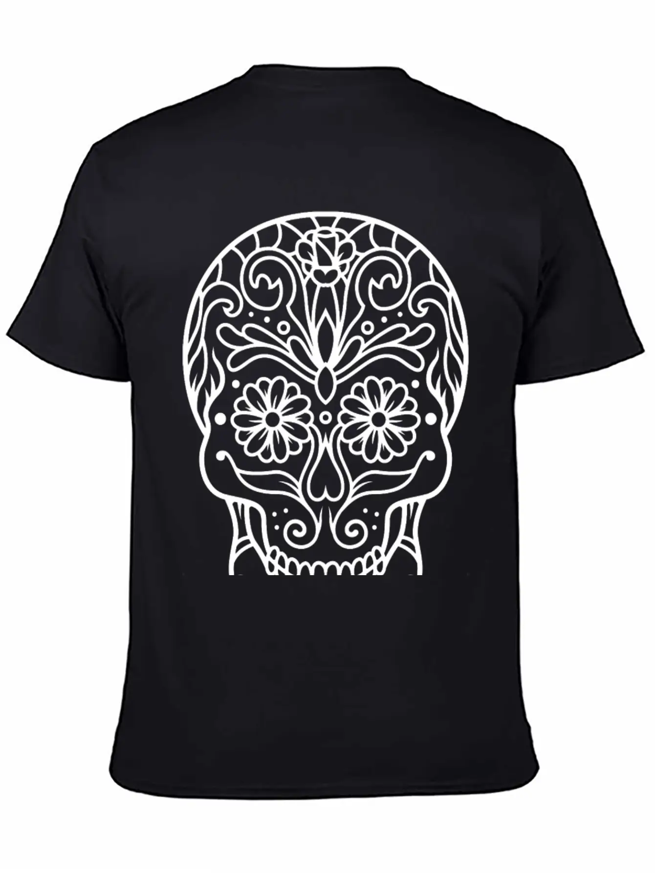 Skull In Mandala. Relaxed Everyday Tee – Lightweight And Durable Cotton