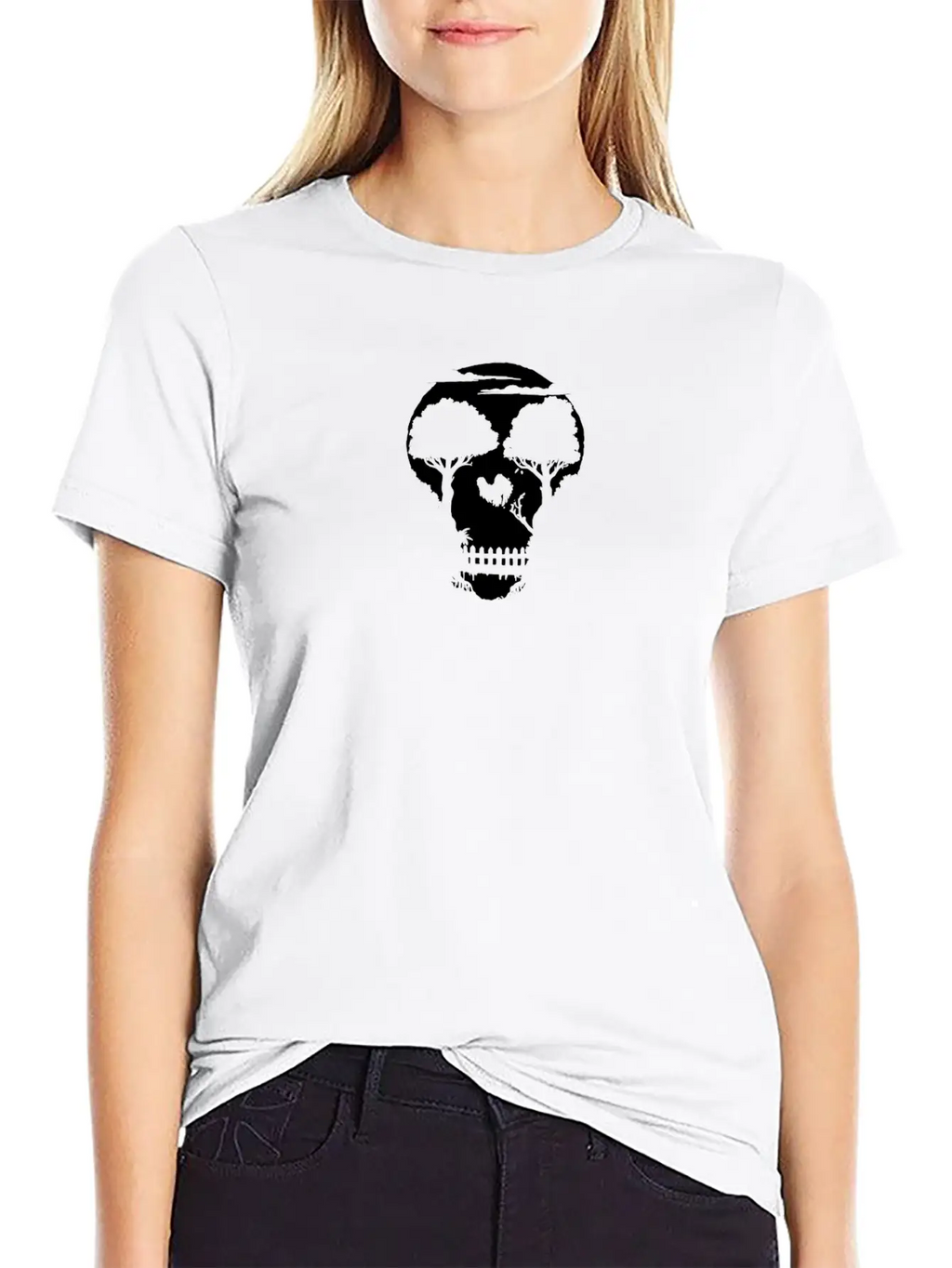 SKULL JUNGLE NIGHT HUMOUR LOGO Classic Cotton Tee – Unisex Comfort For Any Season