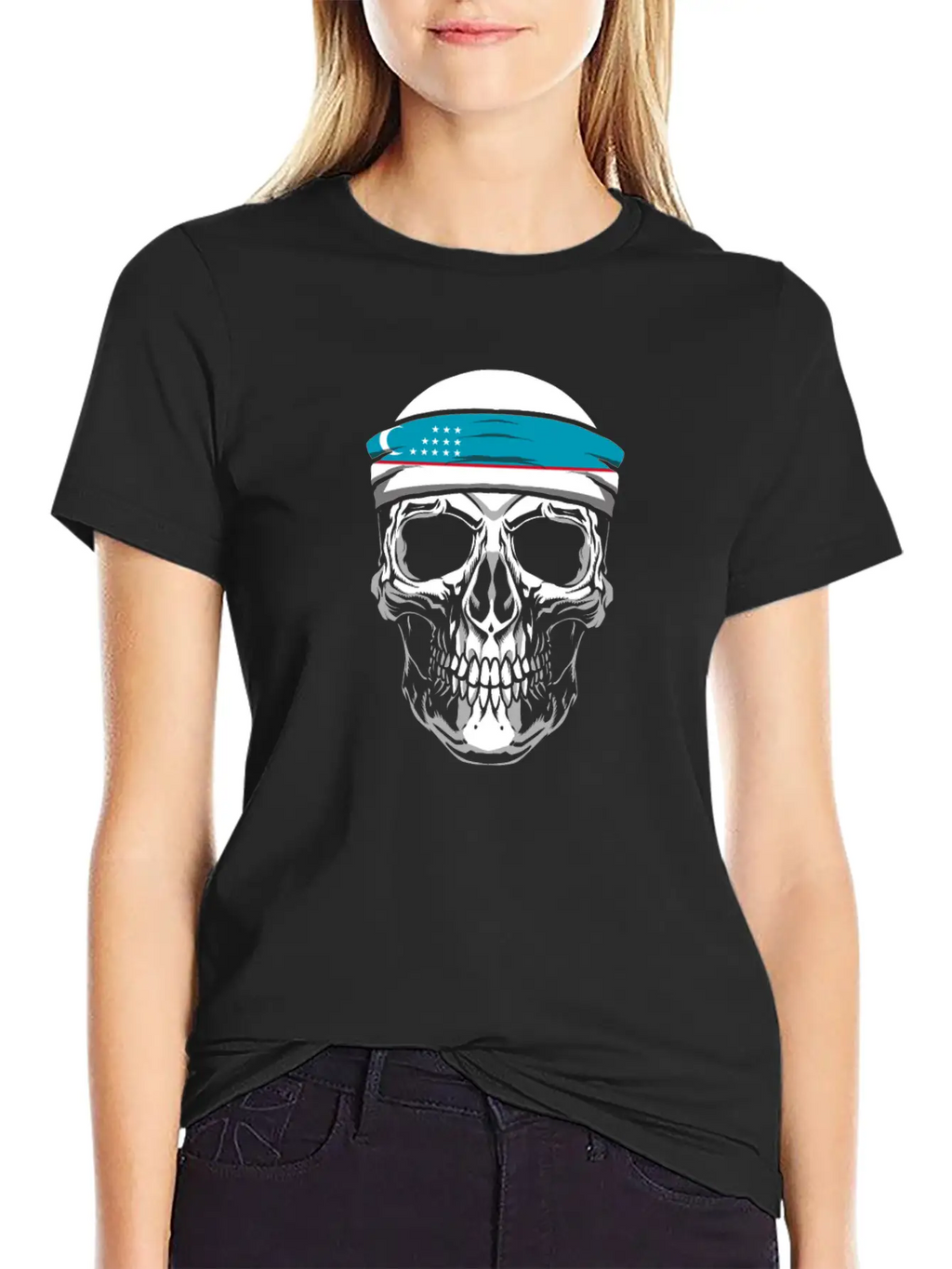 Skull Nationality Country Flag Basic Graphic T-Shirt – Daily Comfort In Soft Cotton