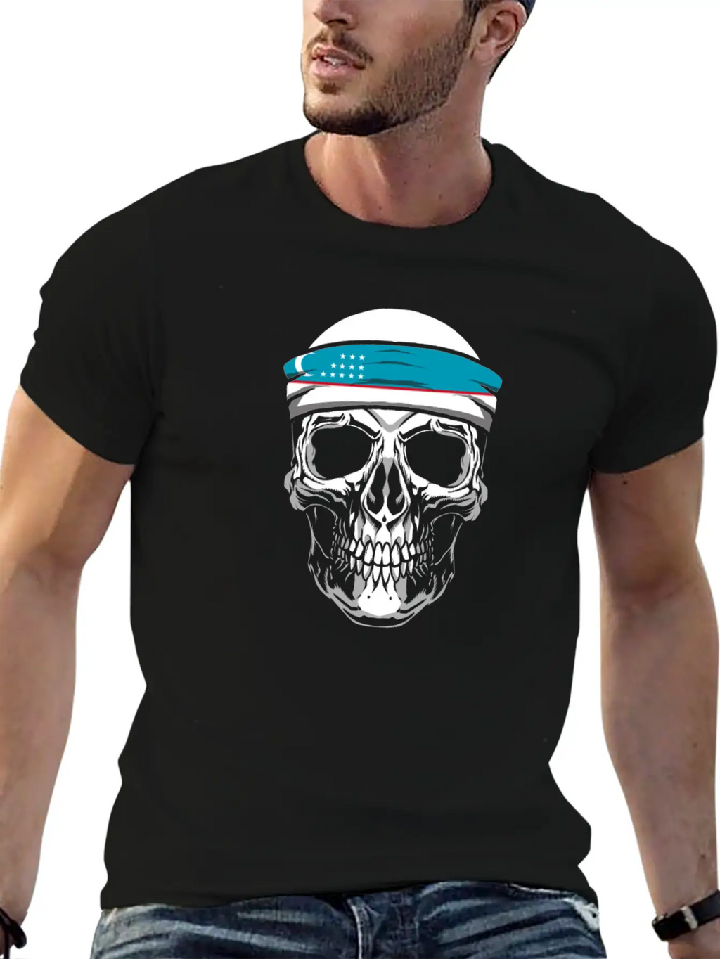 Skull Nationality Country Flag Basic Graphic T-Shirt – Daily Comfort In Soft Cotton
