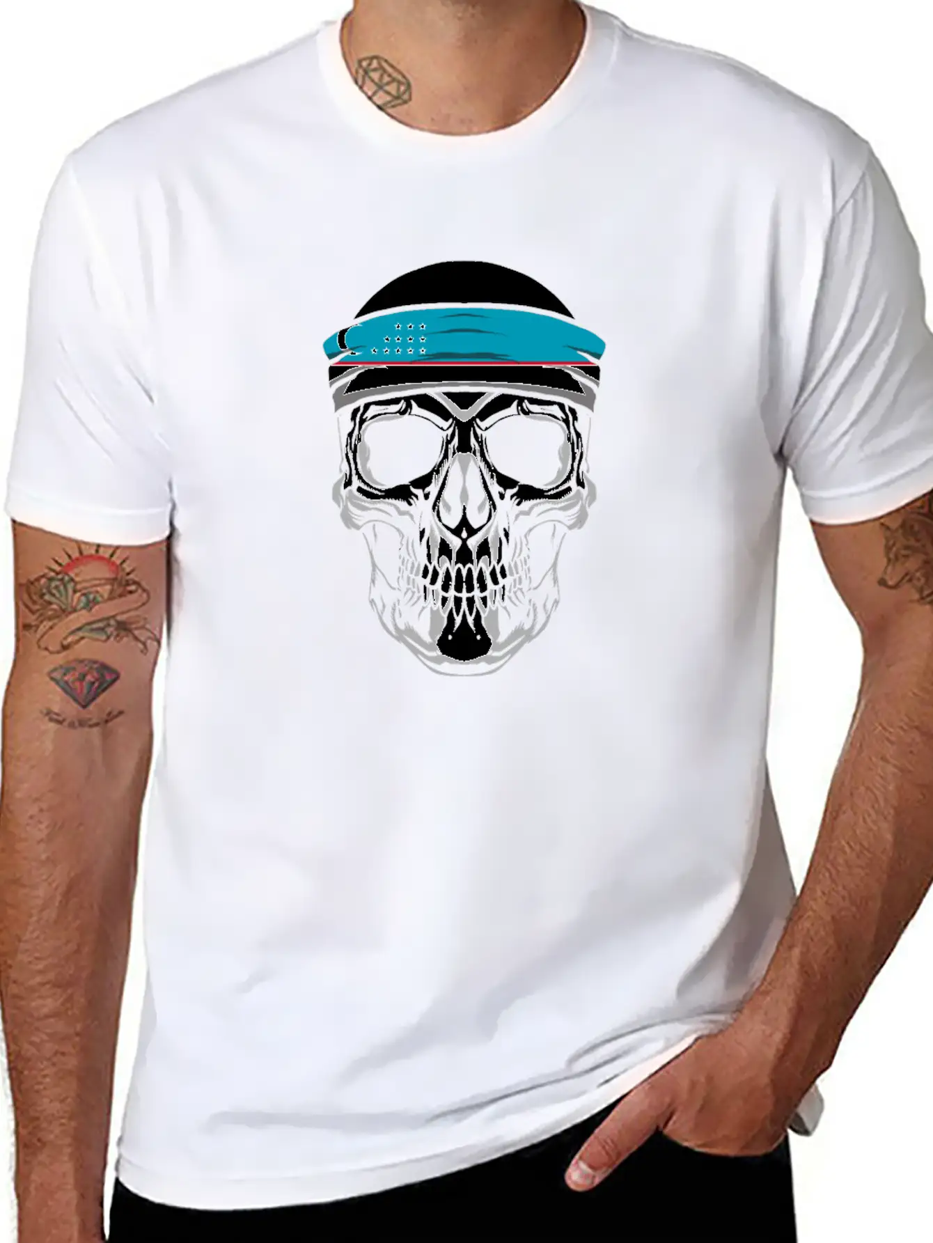 Skull Nationality Country Flag Basic Graphic T-Shirt – Daily Comfort In Soft Cotton