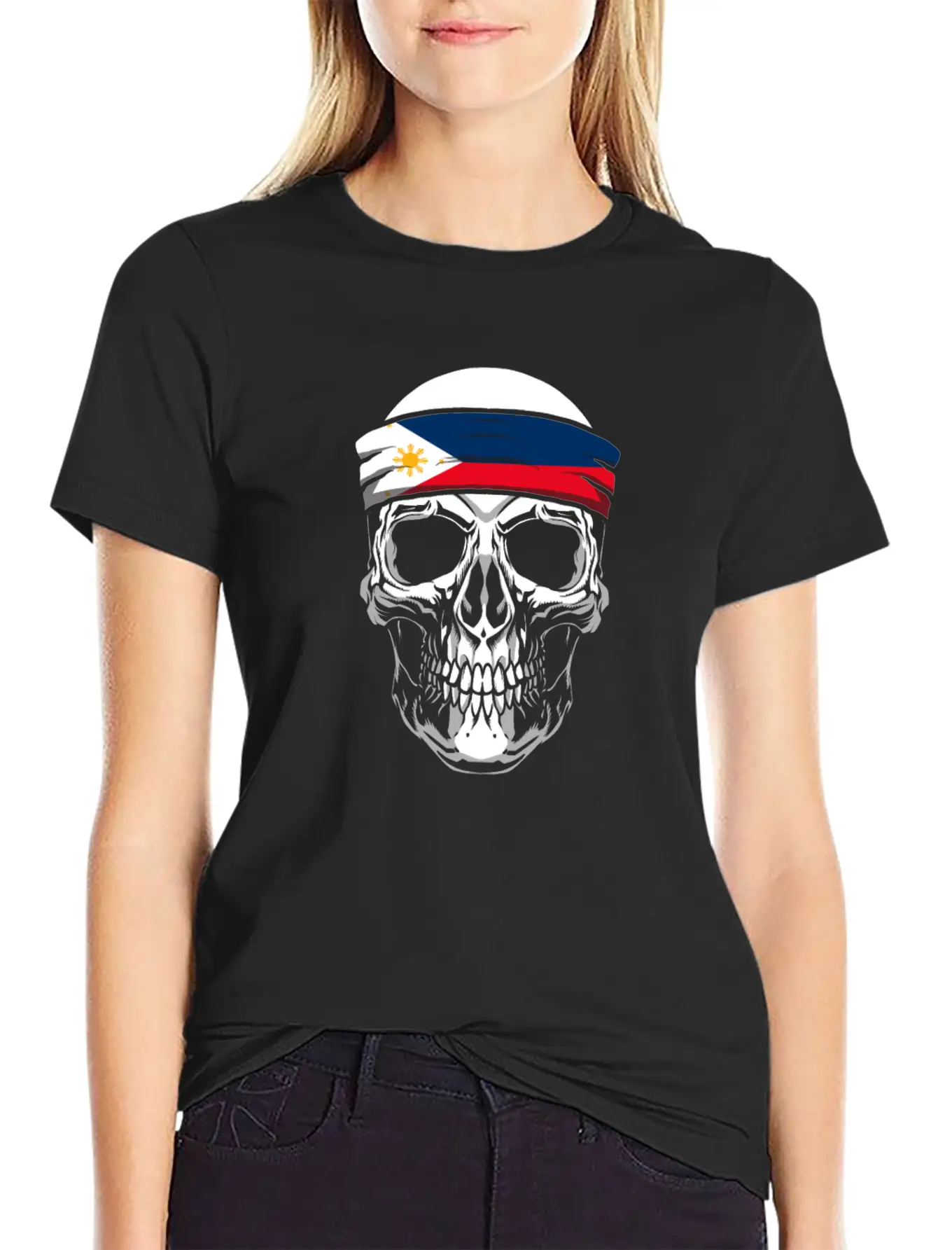 Skull Nationality Country Flag Classic Cotton Tee – Unisex Comfort For Any Season