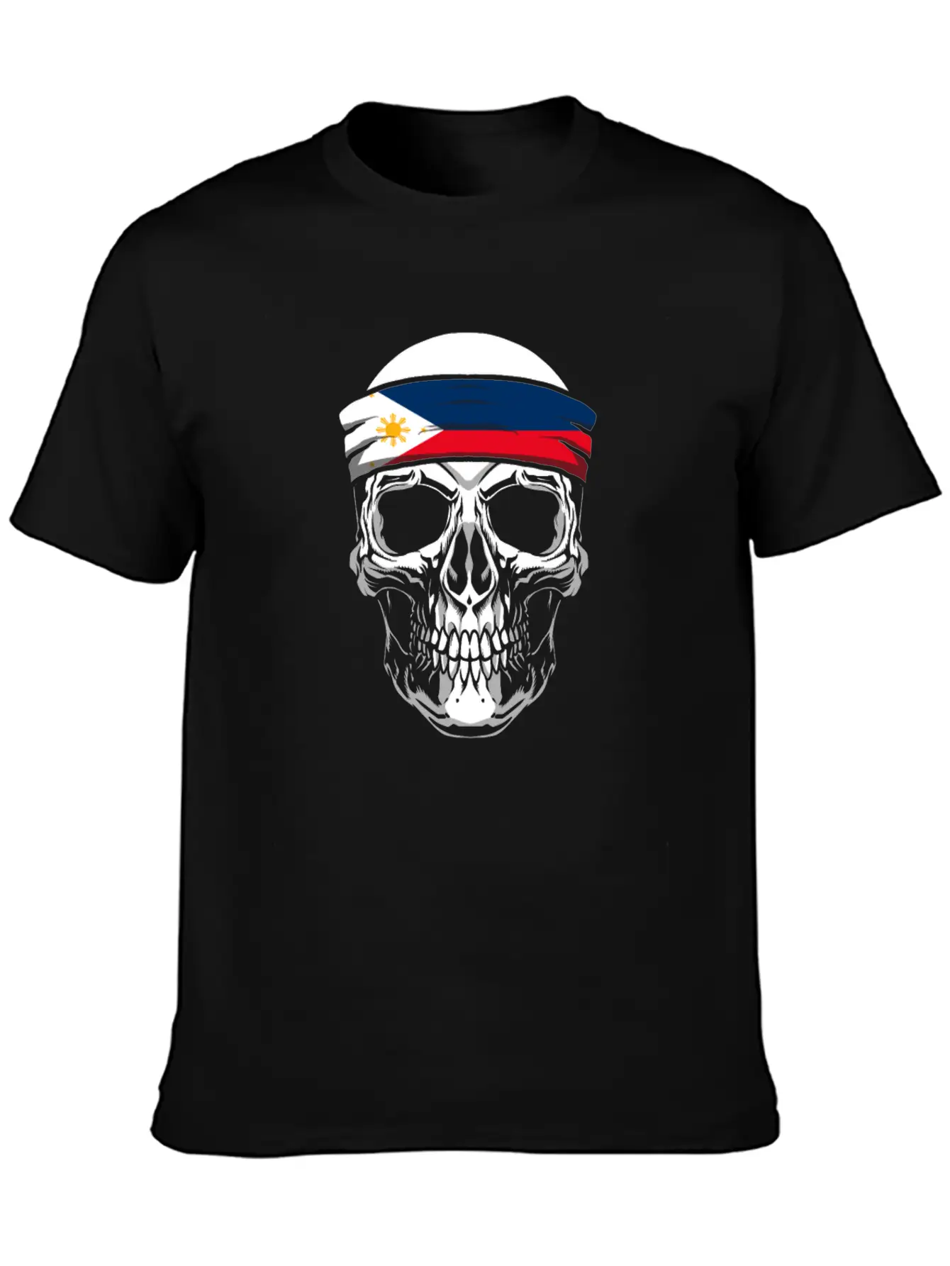 Skull Nationality Country Flag Classic Cotton Tee – Unisex Comfort For Any Season