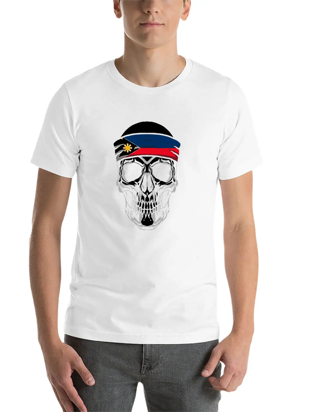 Skull Nationality Country Flag Classic Cotton Tee – Unisex Comfort For Any Season