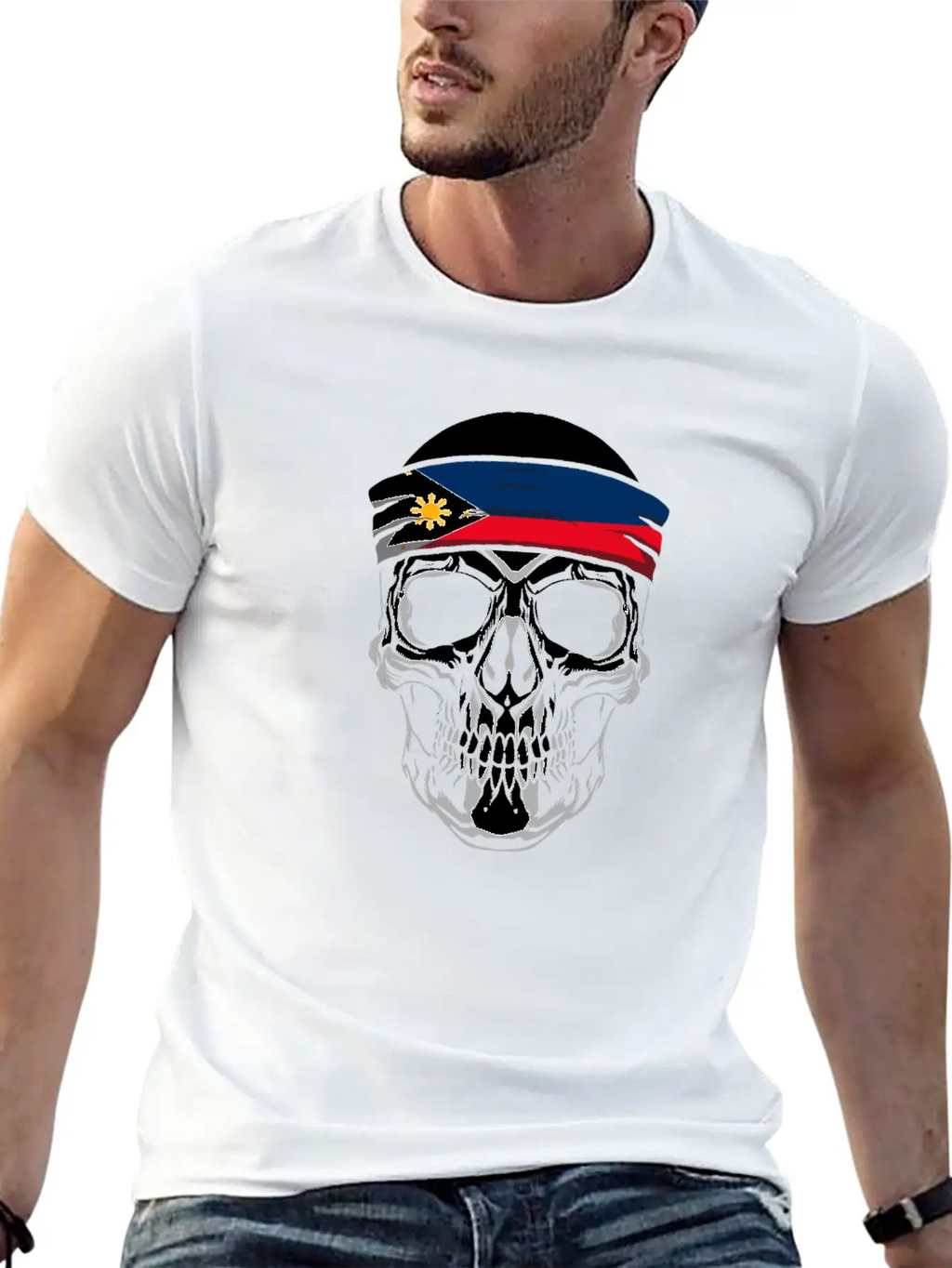 Skull Nationality Country Flag Classic Cotton Tee – Unisex Comfort For Any Season