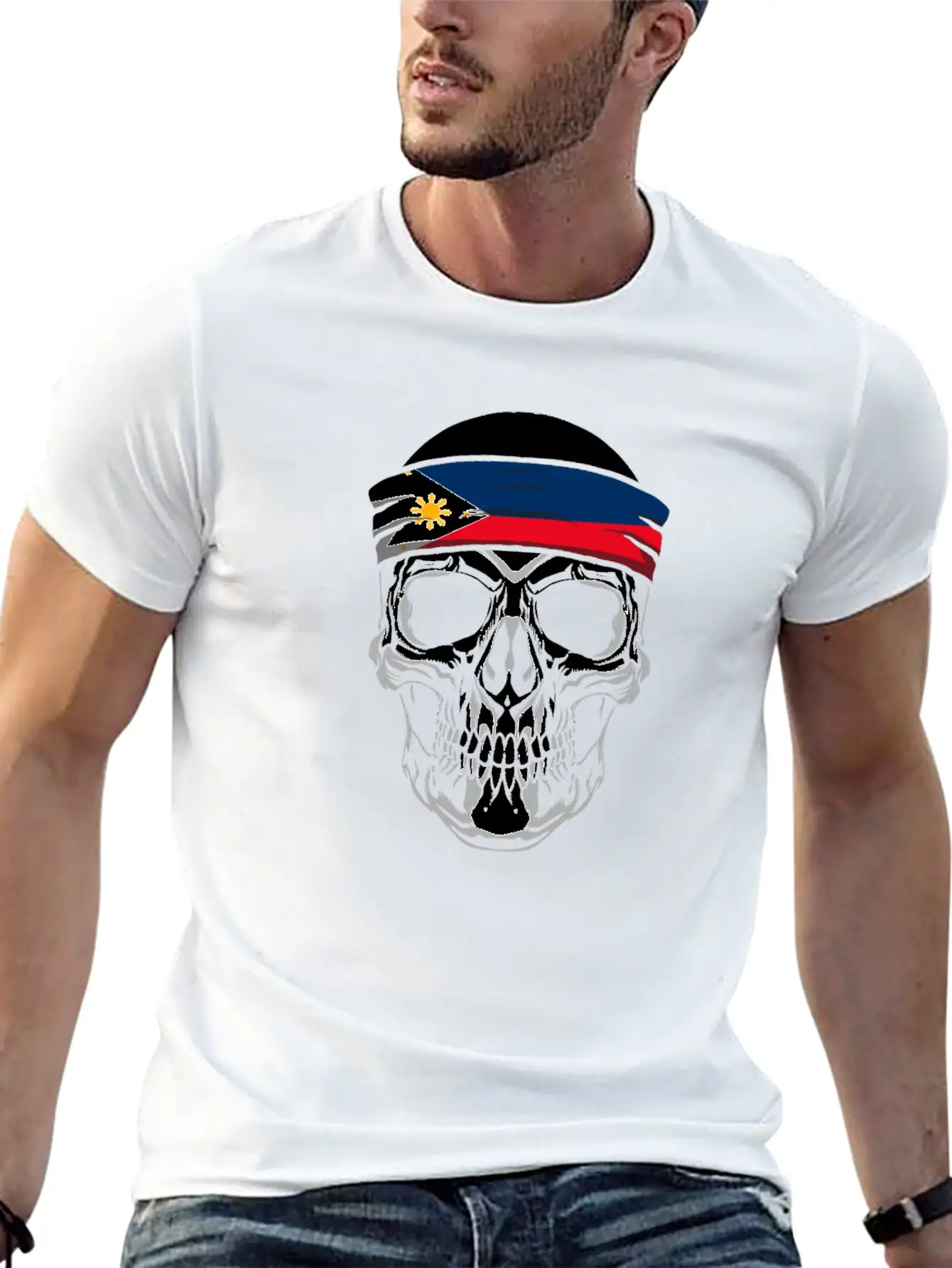 Skull Nationality Country Flag Classic Cotton Tee – Unisex Comfort For Any Season