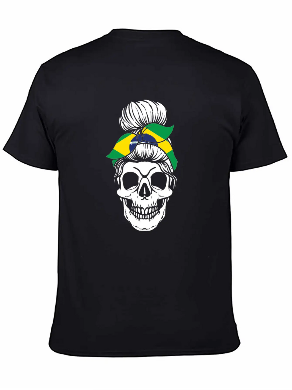 Skull Nationality Country Flag Essential Cotton Tee For Daily Outfits – Unisex Style